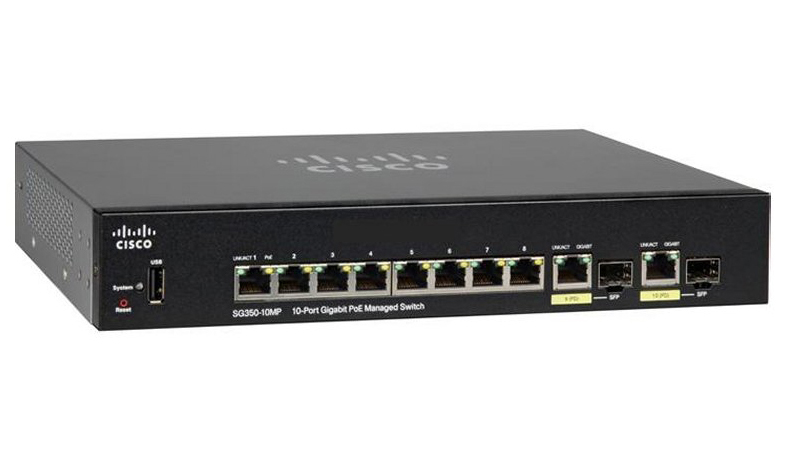 Cisco SG350-10MP-K9-EU, Cisco SG350-10MP-K9-EU - Cisco SG350-10MP 10-port Gigabit POE Managed Switch