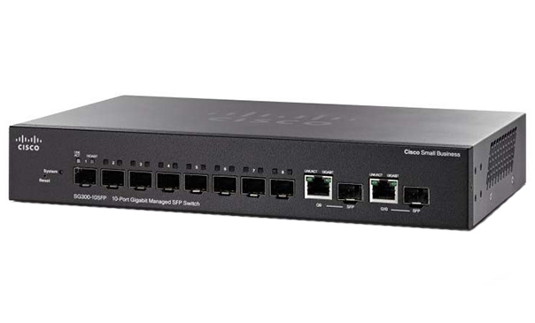 Cisco SG350-10SFP-K9-EU, Cisco SG350-10SFP-K9-EU - Cisco SG350-10SFP 10-port Gigabit Managed SFP Switch
