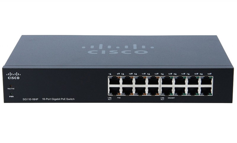 Cisco SG110-16HP-EU, Cisco SG110-16HP-EU - Cisco SG110-16HP 16-Port PoE Gigabit Switch