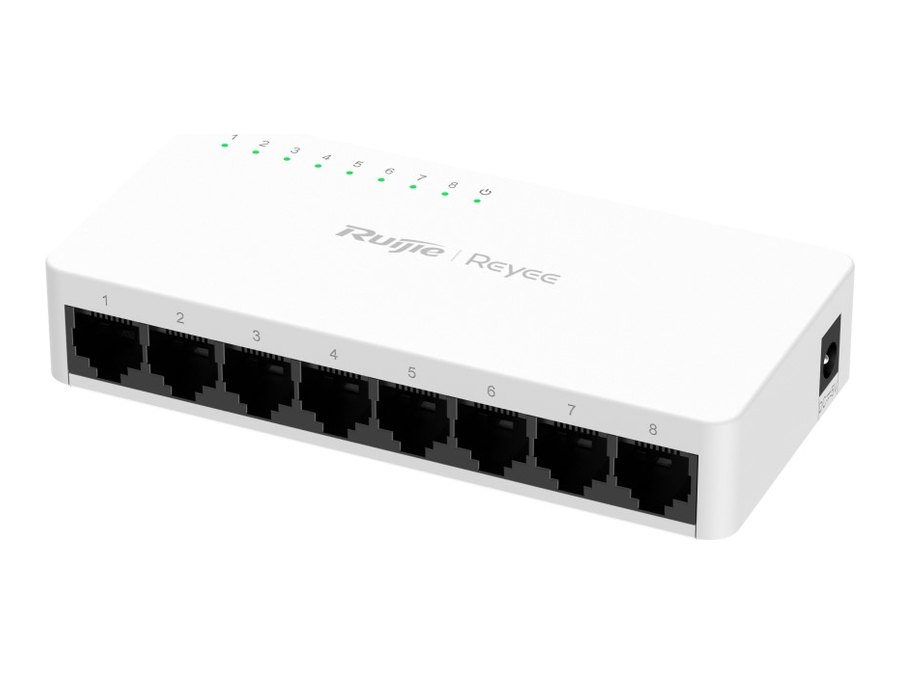 Switch Ruijie RG-ES08F, Ruijie RG-ES08F – switch 8 cổng 10/100 không quản lý, vỏ nhựa