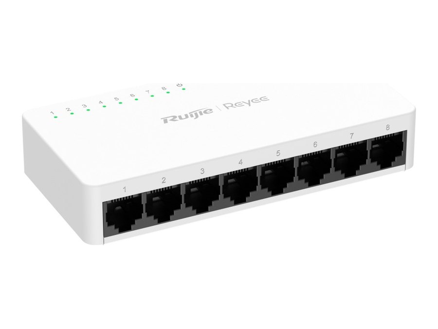 Switch Ruijie RG-ES08G-L, Ruijie RG-ES08G-L – switch 8 cổng gigabit không quản lý, vỏ nhựa