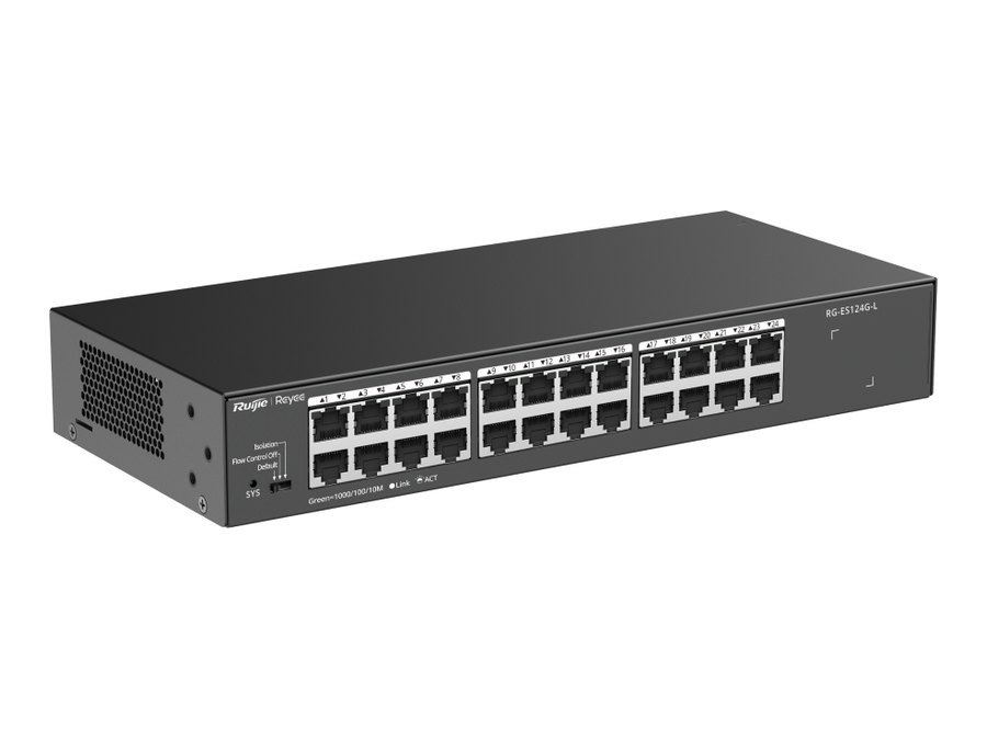 Switch Ruijie RG-ES124G-L, Switch Ruijie RG-ES124G-L 24 cổng gigabit không quản lý, cách ly cổng