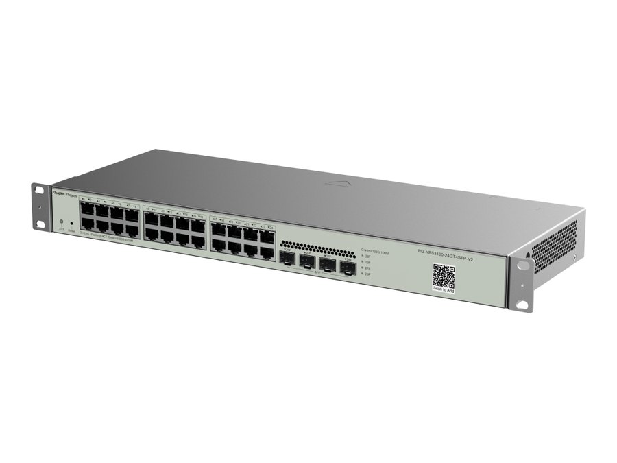 Switch Ruijie RG-NBS3100-24GT4SFP-V2, RG-NBS3100-24GT4SFP-V2 – switch Layer 2 Ruijie 28 cổng (24 GE + 4 SFP)