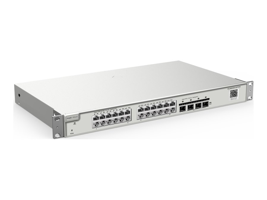 Switch Ruijie RG-NBS3200-24GT4XS, Ruijie NBS3200-24GT4XS: switch Layer 2+ 24 cổng GE, 4 uplink SFP+ 10G
