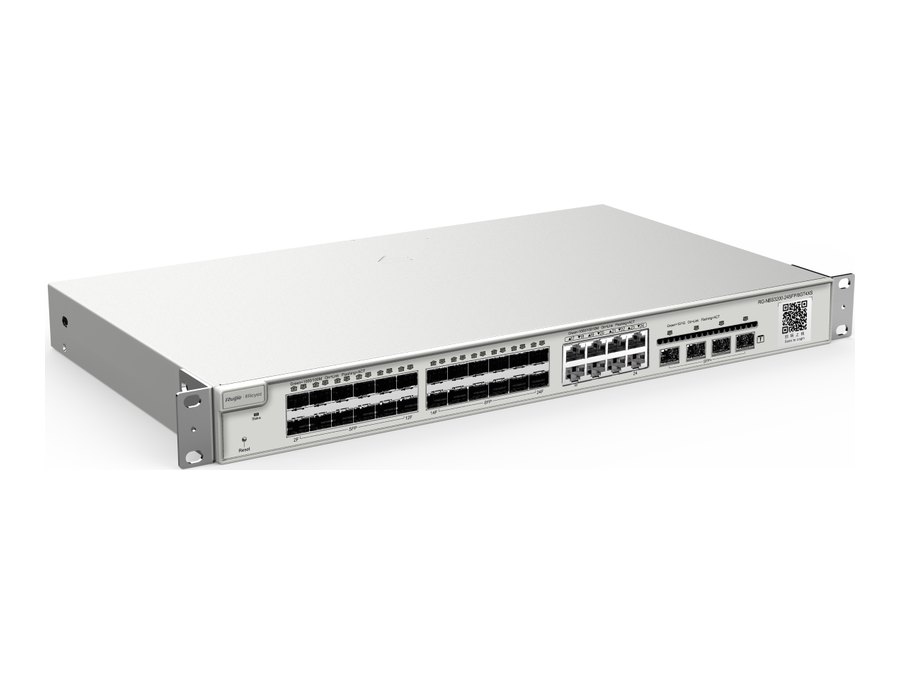 Switch Ruijie RG-NBS3200-24SFP/8GT4XS, Switch quang Ruijie NBS3200 24 cổng SFP, 8 combo RJ45, 4 SFP+ 10G