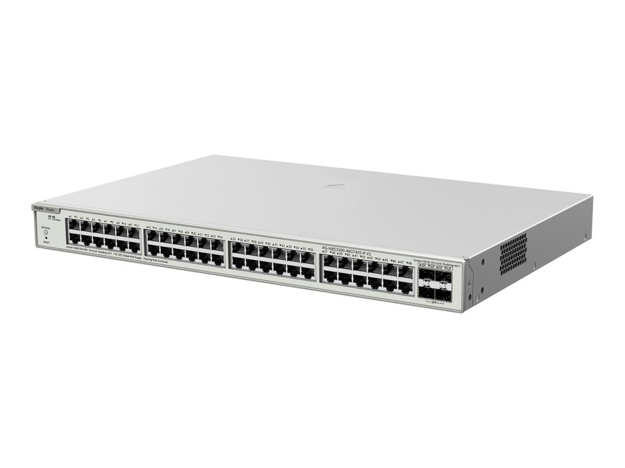 Switch Ruijie RG-NBS3200-48GT4XS-P-V2, Switch PoE Ruijie NBS3200 48 cổng PoE+ 370 W, 4 SFP+ 10G, Layer 2+
