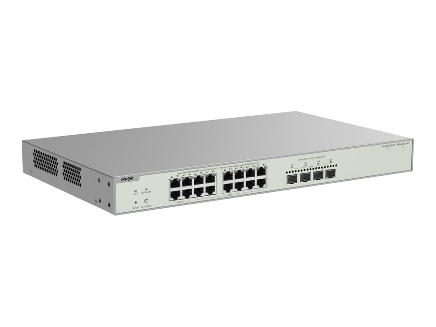 Switch Ruijie RG-NBS3300-16MG4XS-HP, RG-NBS3300-16MG4XS-HP – switch Ruijie 16 cổng 2.5G PoE++ 370 W, 4 SFP+