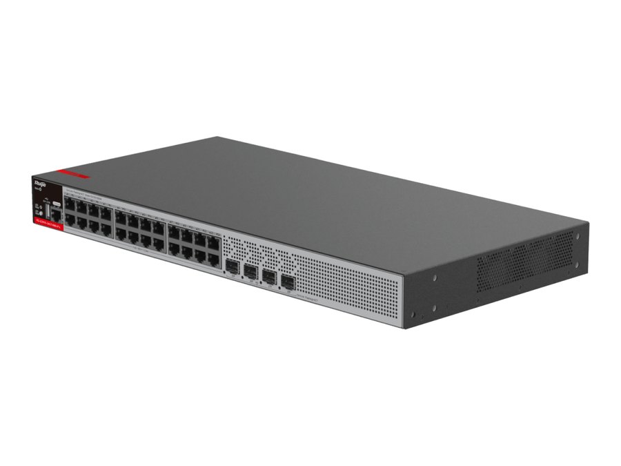 Switch Ruijie RG-S2915-24GT4MS-P-L, RG-S2915-24GT4MS-P-L Ruijie: switch PoE+ 24 cổng 370 W, uplink 2.5G