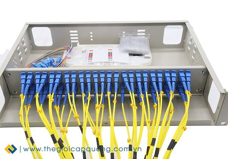 Hộp phối quang ODF 48FO đủ phụ kiện
