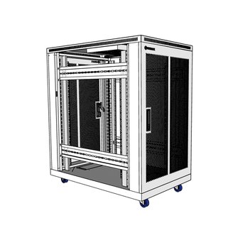 Tủ Rack 20U sâu 1000 màu trắng