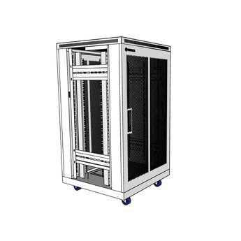 Tủ Rack 20U sâu 600 màu trắng