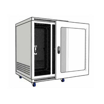 Tủ mạng 15U sâu 800 màu trắng
