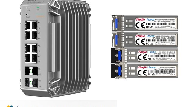 Vòng cáp quang ERPS cho camera nhà máy: switch công nghiệp Ruijie RG-NIS và module NIS-GE-SFP từ −40 °C