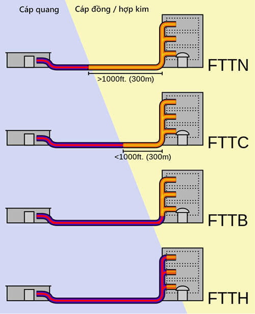 Nhận biết c&aacute;p quang FTTH v&agrave; FTTB, c&aacute;c loại h&igrave;nh internet c&aacute;p quang phổ biến ở Việt Nam