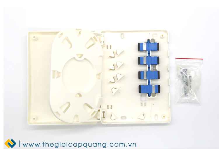 Hộp phối quang ODF 4FO Full phụ kiện