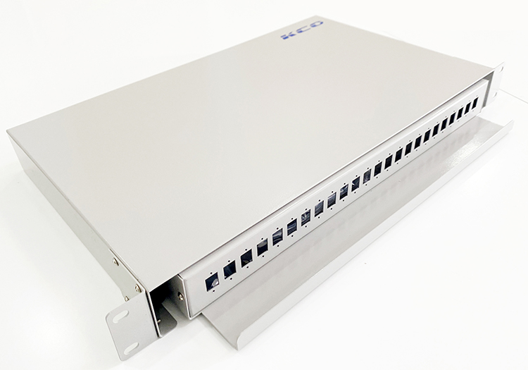 Hộp phối quang ODF 24FO lắp rack, dạng trượt hãng KCO