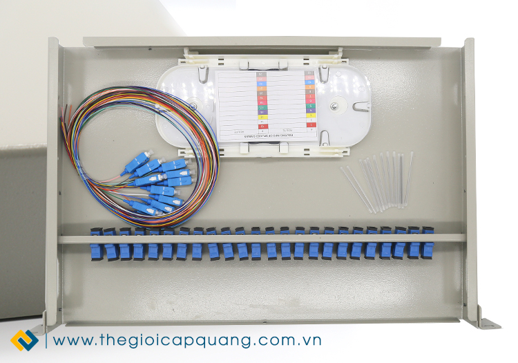 Phụ kiện ODF 24FO vỏ tôn lắp rack Phụ kiện ODF 24FO vỏ tôn lắp rack