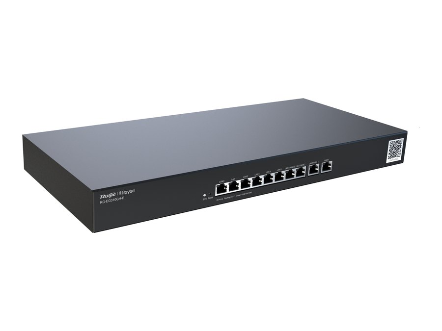 Router Ruijie RG-EG310GH-E nhìn chếch, ảnh do hãng công bố