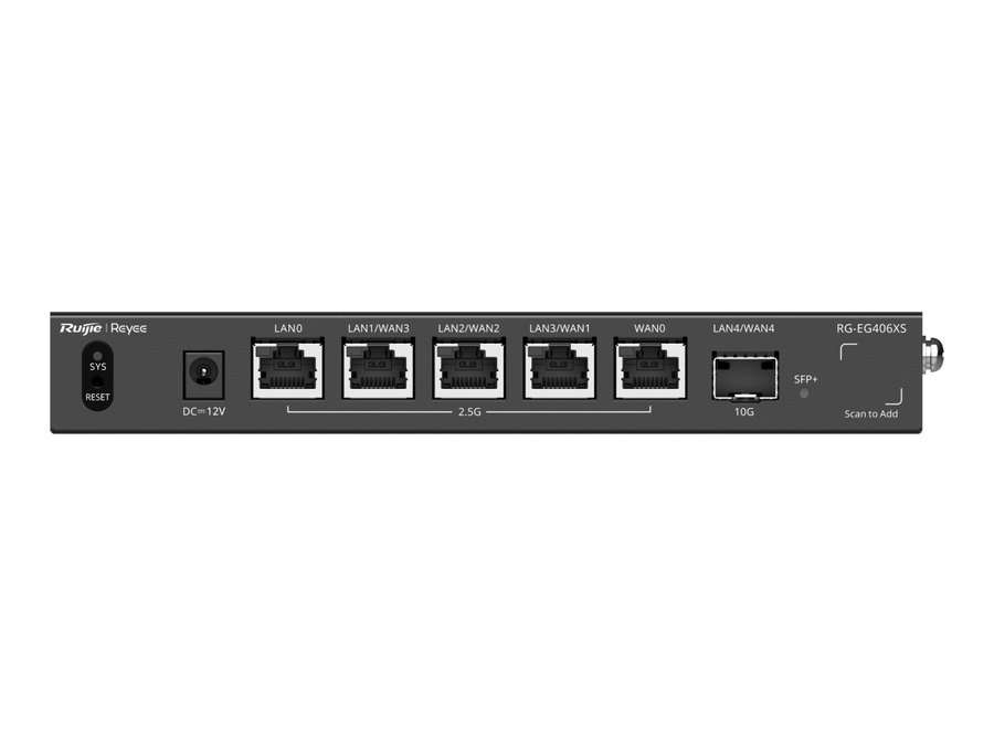 Mặt trước router Ruijie RG-EG406XS, ảnh của hãng