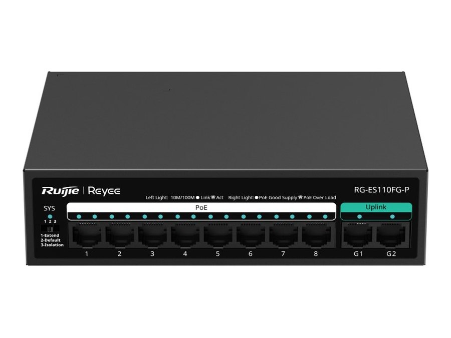 Switch Ruijie RG-ES110FG-P, ảnh mặt trước của hãng