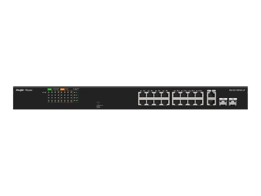Switch Ruijie RG-ES118FGS-LP, ảnh mặt trước của hãng