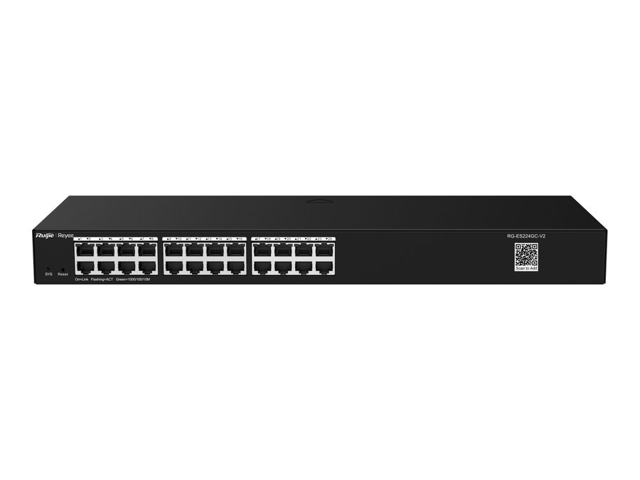 RG-ES224GC-V2 chụp thẳng phía trước, ảnh Ruijie