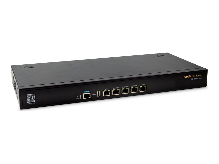 Router Ruijie RG-NBR6120-E nhìn chếch phía trước, ảnh hãng