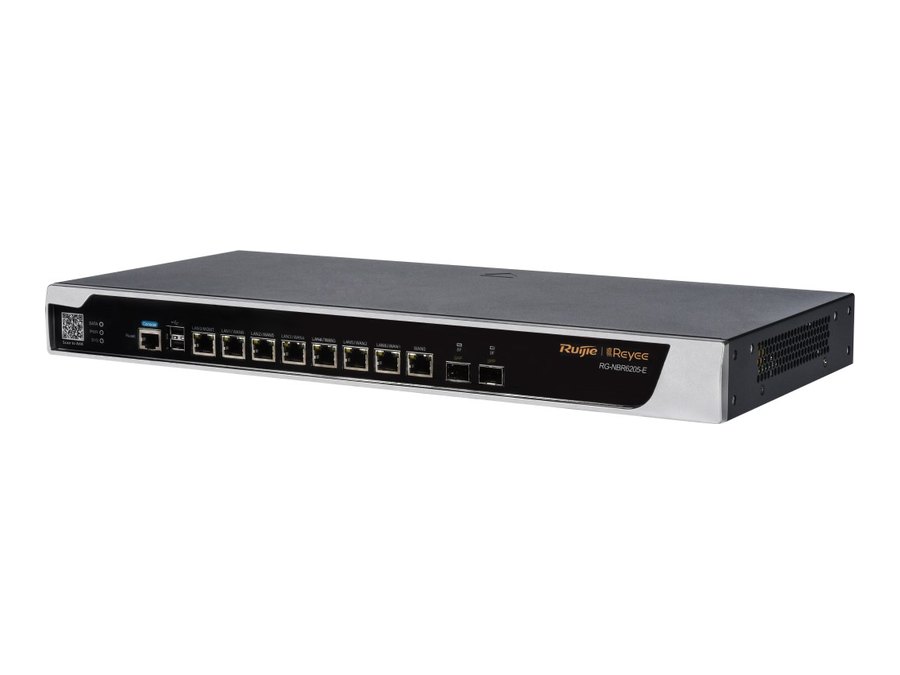 RG-NBR6205-E chụp mặt trước nhìn nghiêng, ảnh hãng Ruijie
