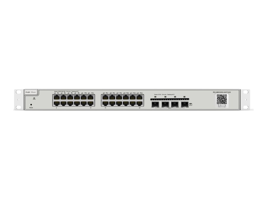 Góc nhìn mặt trước của RG-NBS3200-24GT4XS, ảnh Ruijie