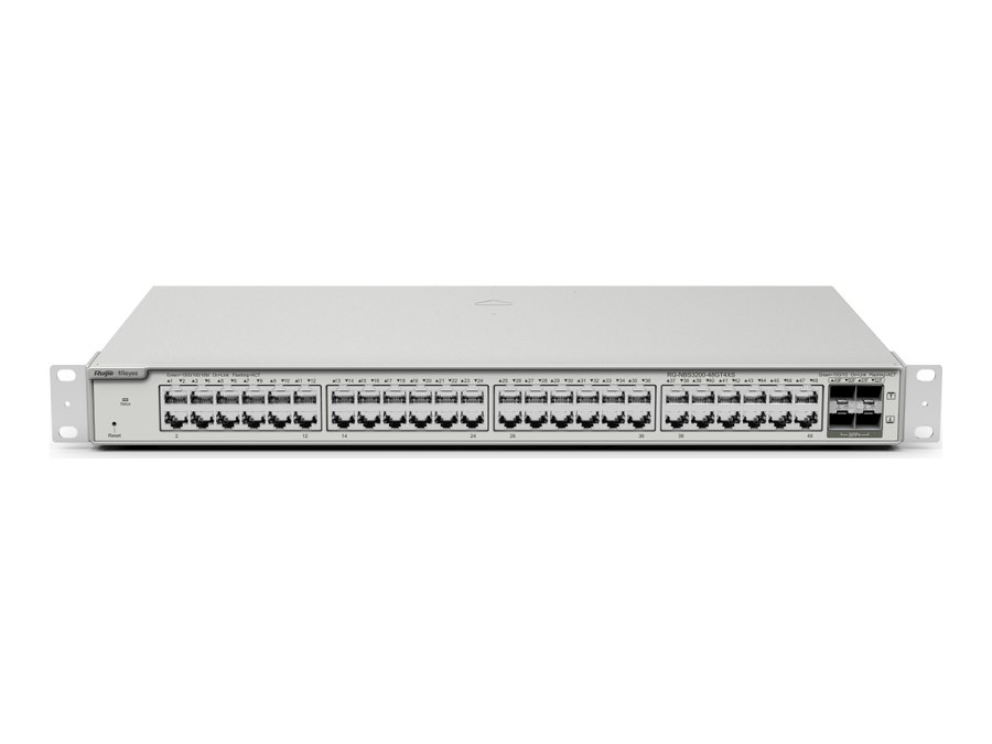 Nhìn chính diện từ trên cao, switch 48 cổng RG-NBS3200-48GT4XS