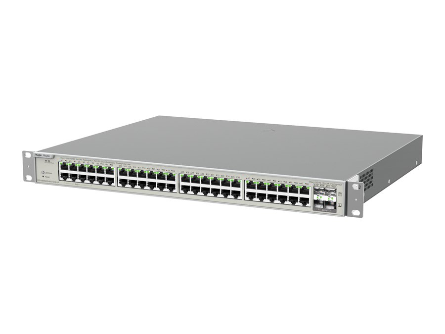 Góc nhìn chéo thấp của RG-NBS5200-48GT4XS-UP, ảnh của Ruijie