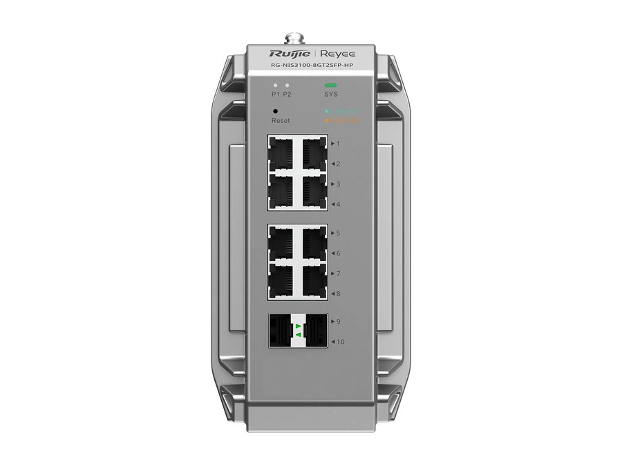 Mặt trước RG-NIS3100-8GT2SFP-HP nhìn thẳng, ảnh Ruijie