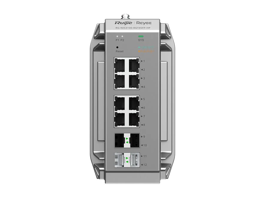 Ruijie RG-NIS3100-8GT4SFP-HP, ảnh mặt trước nhìn thẳng